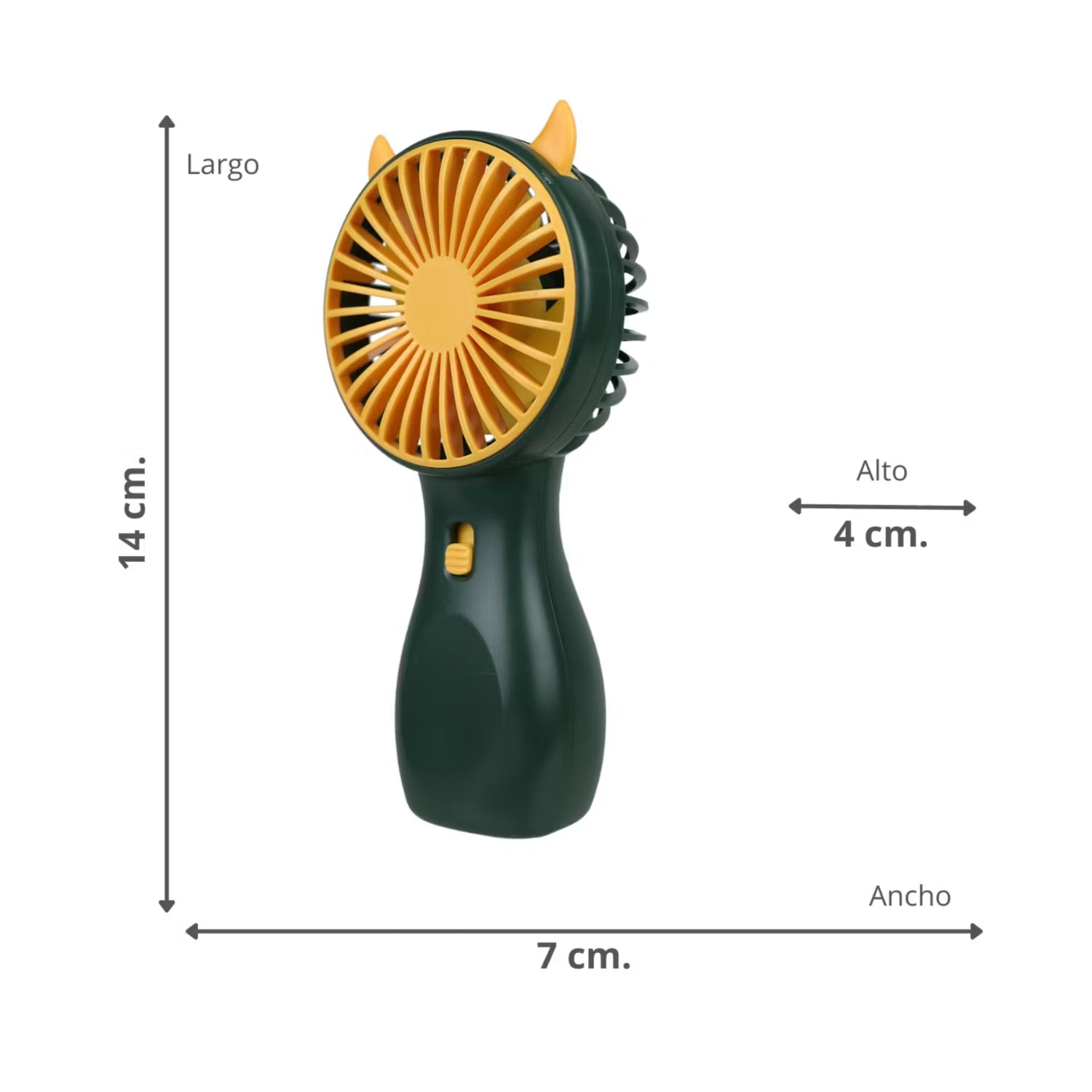 Mini Ventilador Recargable Usb Led Orejitas